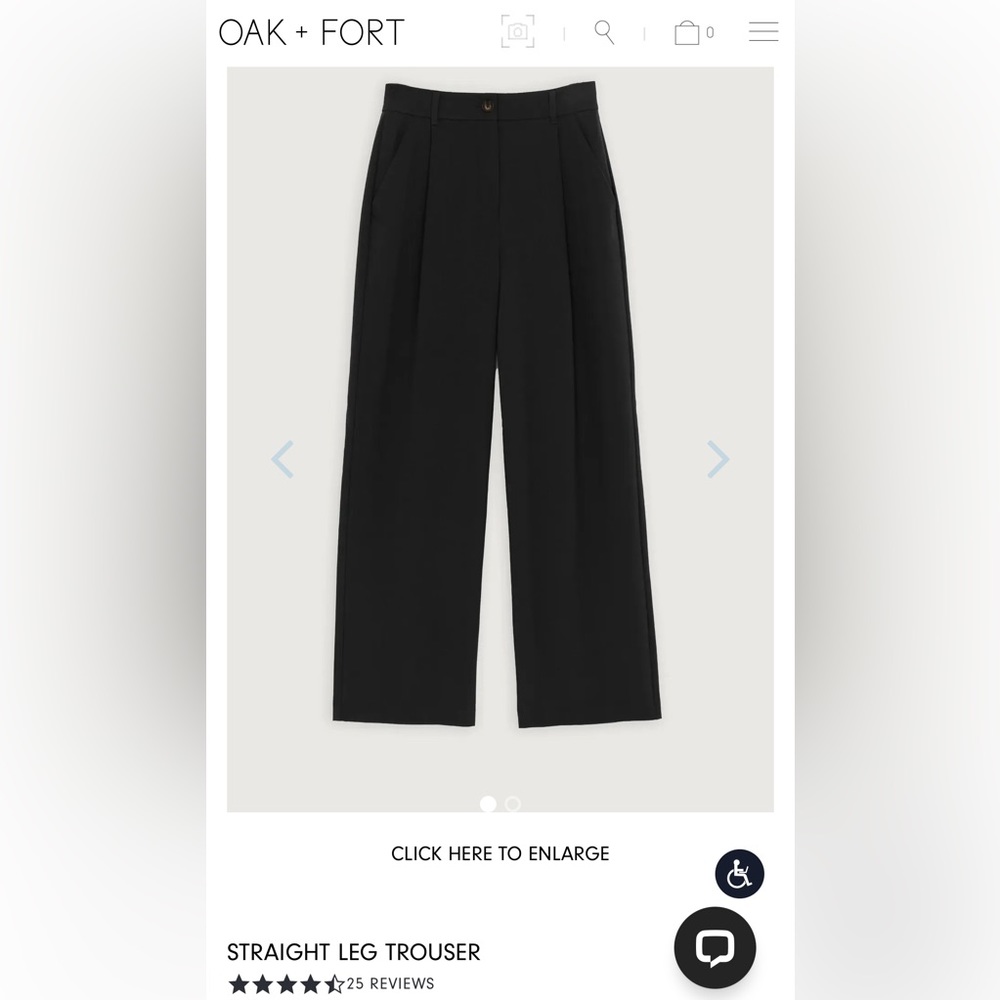 NWT oak and fort straight leg trousers size 2
